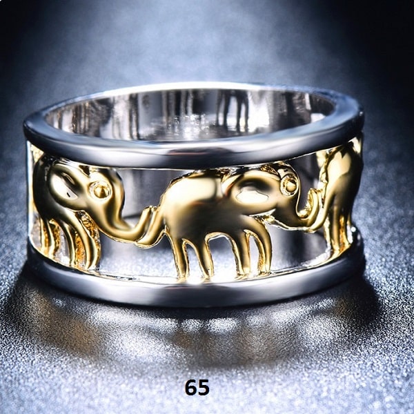 Bague éléphant En Or Pour Femmes Et Adolescentes - Design Creux, Breloque, Tailles 6 à 10, Cadeau Tendance