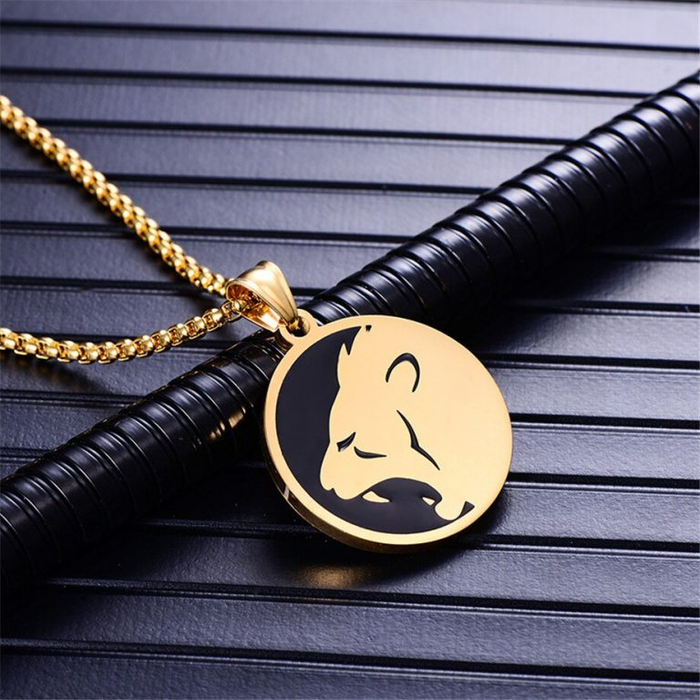 Pendentif Médaille Lion - Bijou Occasion Symbole Force Courage
